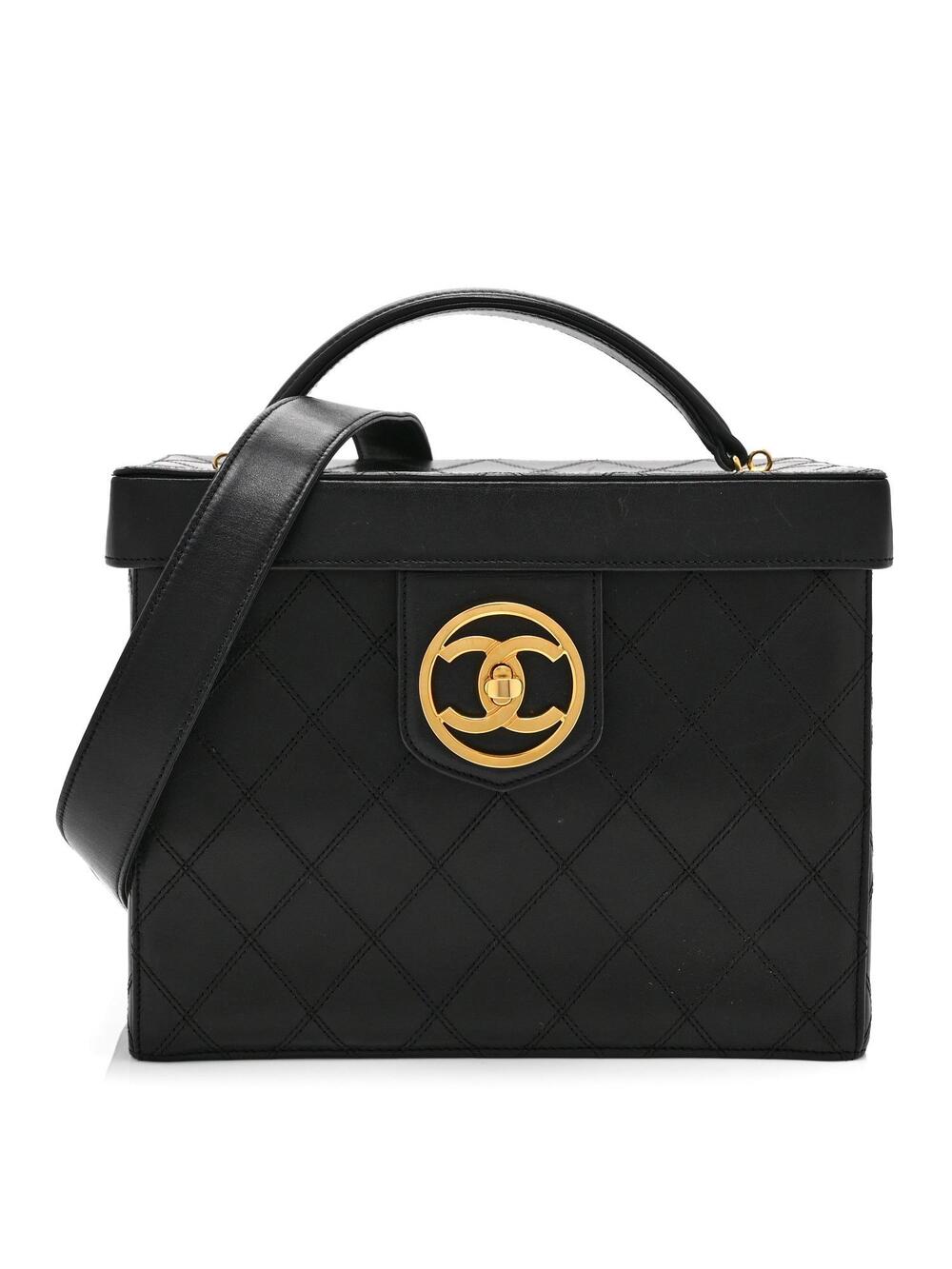 Chanel Calfskin Stitch Vanity Case #346248C18B